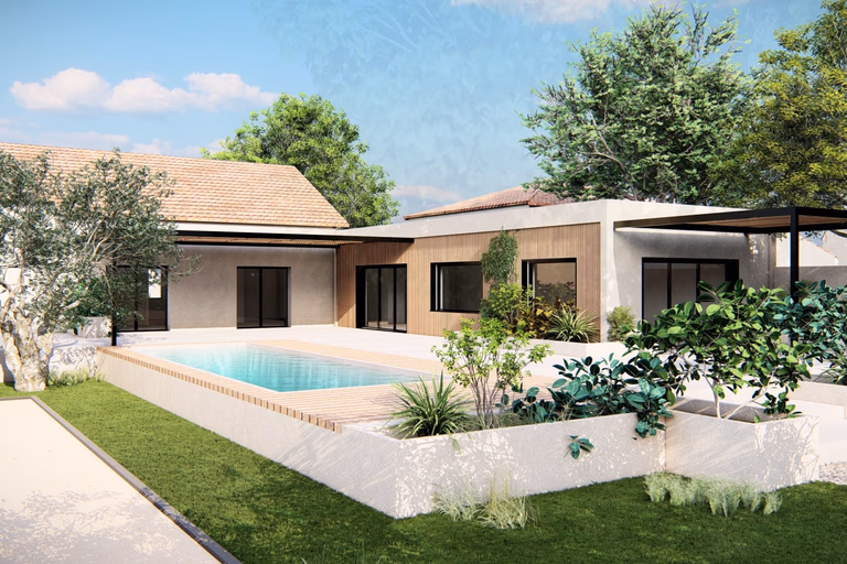 Maison à rénover avec beaucoup de potentiel à la Pompignane, dans la verdure, permis accepté