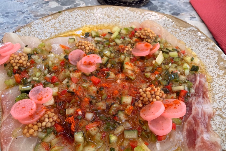 uma carpaccio poisson condiments
